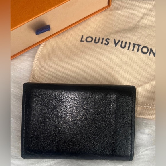 LOUIS VUITTON Portefeuille Lock Mini Wallet Taurillon Leather Black Noir M63921 - Picture 6 of 11